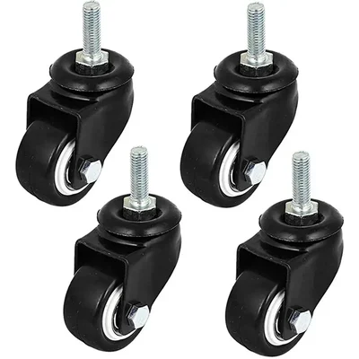 Ackwheel (A-87) Heavy Duty Single Wheel Thread type Puff Castor 50x25 mm (Without Brake), Load Capacity 140 Kg (Pack of 4 pcs)